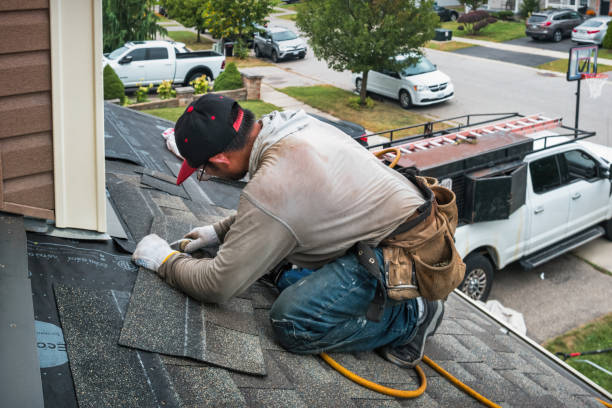 Professional Storm Damage Roof Repair technician working in Merrill, IA